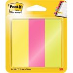 3M POSTIT Samolepicí záložky, mix neonových barev, 25 x 76 mm, 3x 100 listů, 3M POSTIT 7100172769 ,balení 300 ks – Hledejceny.cz