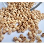 Detoa dřevěné korálky přírodní nelakované 4 mm 10 ks – Zboží Dáma