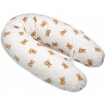 Baby Nellys Kojící polštář relaxační poduška bavlna Míša bílý s potiskem – Zboží Dáma