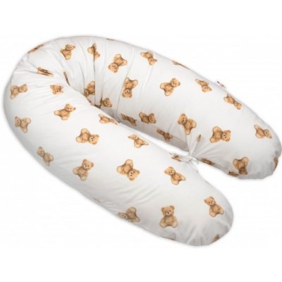 Baby Nellys Kojící polštář relaxační poduška bavlna Míša bílý s potiskem – Zboží Dáma