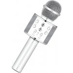 WSTER WS 858 Karaoke bluetooth mikrofon stříbrný – Zboží Mobilmania