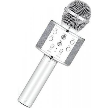 WSTER WS 858 Karaoke bluetooth mikrofon stříbrný