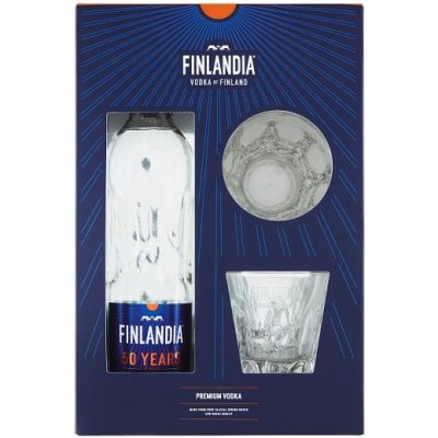 Finlandia Vodka 40% 0,7 l (dárkové balení 2 sklenice) – Zbozi.Blesk.cz