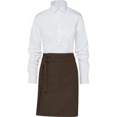 SG Accessories - BISTRO Krátká číšnická zástěra Brussels s pevným páskem 78 x 52 cm Hnědá – Hledejceny.cz