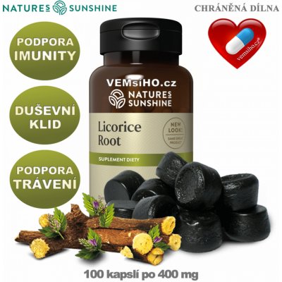 Nature’s Sunshine LICORICE ROOT 100 kapslí po 400 mg – Hledejceny.cz