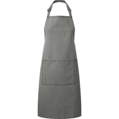 Premier PR 154 Zástěra s laclem a kapsou na břiše grey denim – Hledejceny.cz