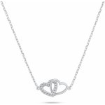 Brilio Silver Stříbrný náhrdelník propojená srdíčka NCL204W – Zboží Dáma