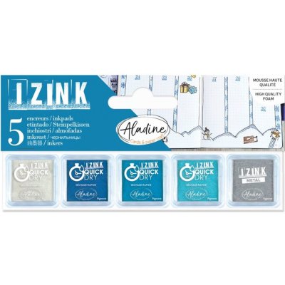 Aladine Razítkovací polštářky Aladine Izink Quick Dry zimní barvy 5 ks – Zboží Mobilmania