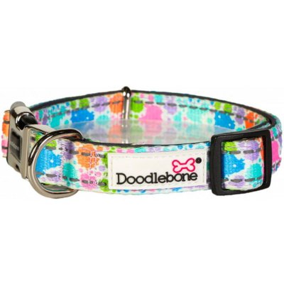 Doodlebone Polstrovaný obojek Pastel Paint Splat – Zboží Mobilmania