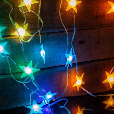 Chytrý RGB LED světelný řetěz s hvězdami USB 5 m Bluetooth – Hledejceny.cz