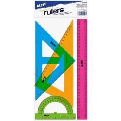 MFP Paper pravítko rýsovací set colours 4 kusy 5310109 – Zboží Mobilmania