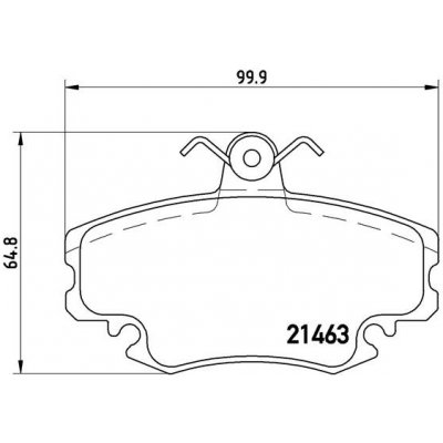 BREMBO Sada brzdových destiček, kotoučová brzda P 68 038