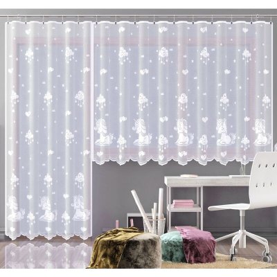Hotová záclona nebo balkonový komplet, Jednorožec, bílá 220 x 120 cm – Zboží Dáma