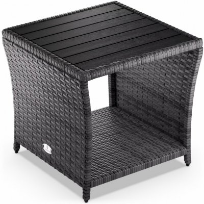 Casaria Polyratanový odkládací stolek Vedis 45x45x40cm šedý – Hledejceny.cz