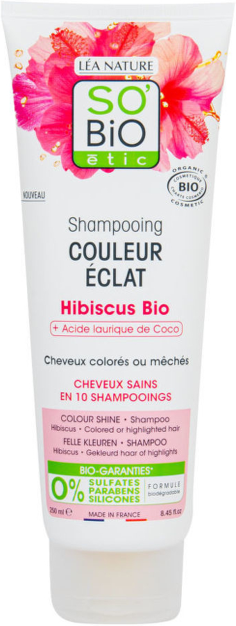 So´Bio étic Shampoo pro barvené a melírované vlasy s ibiškem 250 ml