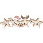 Clayre & Eef Vánoční dřevěná dekorace Xmas - 30*9*2 cm – Hledejceny.cz