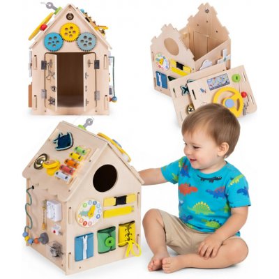 Ecotoys Montessori dřevěný domek XXL – Hledejceny.cz