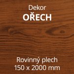 Brons Rovinný plech 150 x 2000 mm dekor ořech