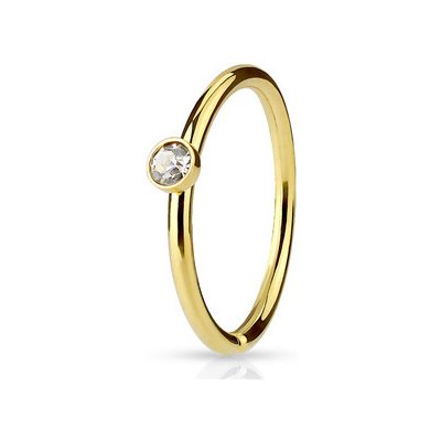 Šperky4U zlacený piercing do nosu ucha kruh N01162-C – Sleviste.cz
