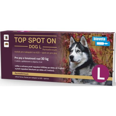 Bioveta Top Spot-on Dog L 10 x 3 ml – Zboží Mobilmania