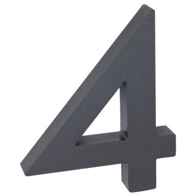 Domovní číslo - 4, ANTRACIT 3D, 100 mm - RICHTER CZECH RN.100LV.4.AL.AM.3D – Sleviste.cz