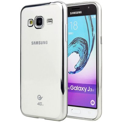 PROTEMIO 6714 METALLIC Silikonový obal Samsung Galaxy J3 2016 stříbrný