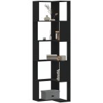 vidaXL Rohová 5patrová knihovna hnědý dub 50x50x179 cm kompozit – Zboží Dáma