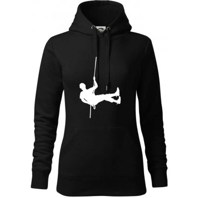 Visící horolezec mikina dámská Cape s kapucí Černá – Zboží Dáma