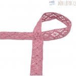 Krajka paličkovaná starorůžová, šíře 20 mm – Hledejceny.cz