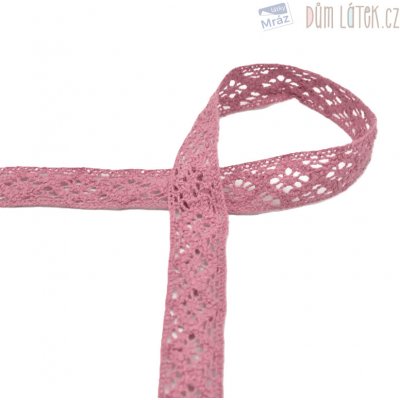 Krajka paličkovaná starorůžová, šíře 20 mm – Hledejceny.cz