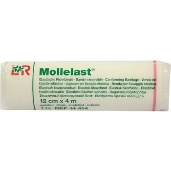 Mollelast obinadlo elastické fixační 12cm x 4m v celofánu 1 ks