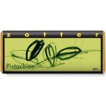 Zotter mléčná čokoláda Pistácie, 70 g – Sleviste.cz