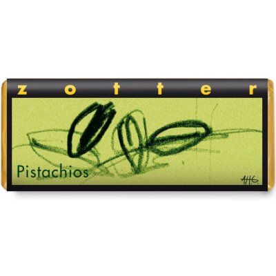 Zotter mléčná čokoláda Pistácie, 70 g – Sleviste.cz