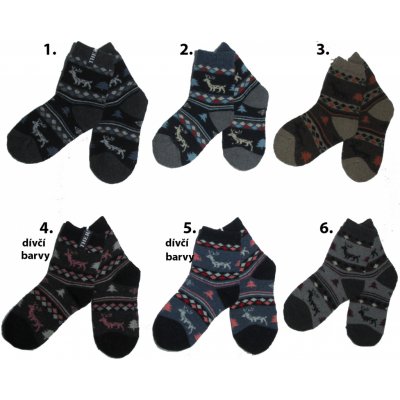 Pesail QM33 Dětské vlněné thermo ponožky