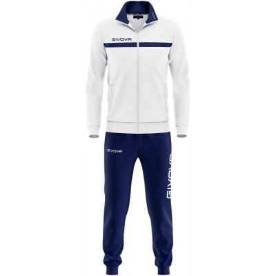 Givova One Full Zip bílá/tmavě modrá 0304 – Zboží Mobilmania