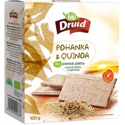 DRUID BIO Křehké plátky pohanka a quinoa 100 g – Sleviste.cz