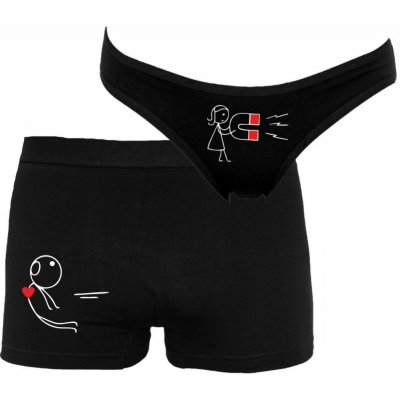 Bastard Párové spodní prádlo Boxerky a kalhotky Magnet Černá – Hledejceny.cz
