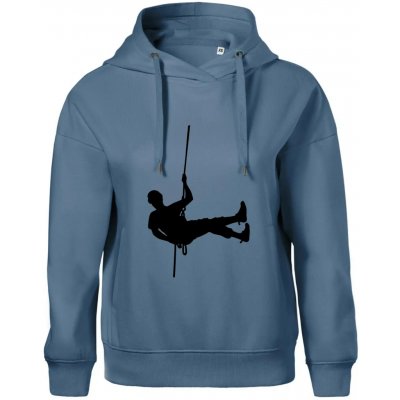 Visící horolezec Oversized mikina dámská Moon kratší + širší Denim – Zboží Dáma