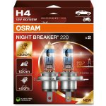 Osram Night Breaker 200 H4 P43t 12V 60/55W 2 ks 64193NB200-HCB – Zboží Mobilmania