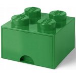 LEGO® úložný box s šuplíkem 25 x 25 x 18 cm tmavě zelená – Hledejceny.cz