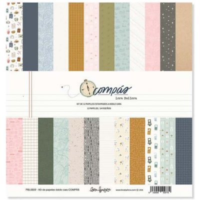 LORA BAILORA 12 oboustranných scrapbookových papírů 30,5 x 30,5 cm / Compás – Zbozi.Blesk.cz