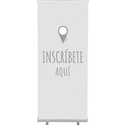 Jansen Display Set Roll-baneru Budget s vytištěným motivem, Přihlášení, šedý, španělsky, 870 x 2080 mm – Hledejceny.cz