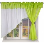 BytoTex Hotová kusová záclona Listy zelená (P) 400x150 cm – Hledejceny.cz