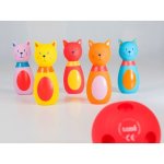 LUDI baby bowling kočičky set 5 soft kuželek s koulí – Zbozi.Blesk.cz
