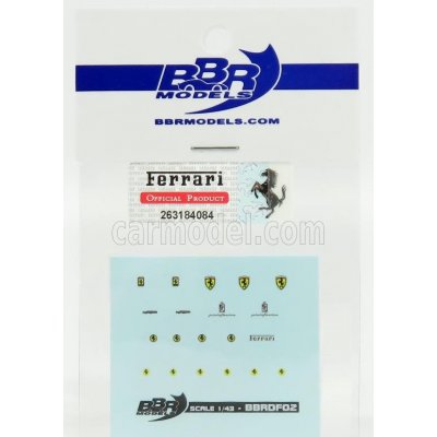 Bbr-models Ferrari Decals - High Quality - With Threads Of Real Chrome 1:43 /