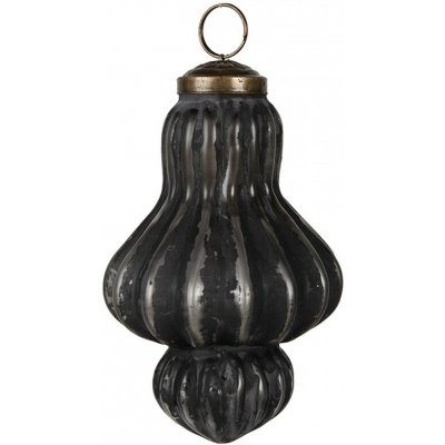 Clayre & Eef Granitová antik skleněná vánoční ozdoba stromek Noirre Ø 7*12 cm – Hledejceny.cz