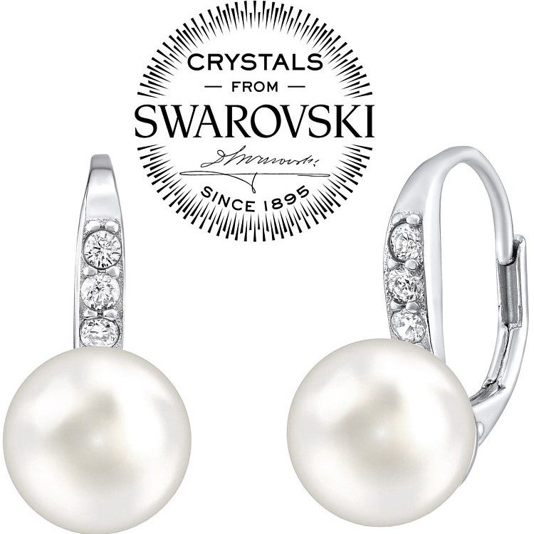 Silvego stříbrné náušnice s bílou perlou Swarovski Crystals LPER0639 od 889  Kč - Heureka.cz