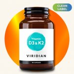 Viridian Vitamin D3 and K2 90 kapslí – Hledejceny.cz