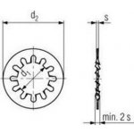 podložka M10 pr.10.5x18x0.9 A2 NEREZ vějířová vnější ozubení DIN 6797 A – Zboží Mobilmania