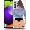 Pouzdro a kryt na mobilní telefon Samsung Picasee silikonové Samsung Galaxy A52 5G Crossfit girl nickynellow černé